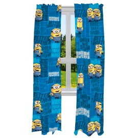 Minions: The Rise Of Gru, Kids Room Window Curtains Drapes Set, 82 In X 84 In, By Franco