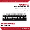 Olsa Tools Magnetic Socket Organizer | 1/4-Inch Drive | SAE