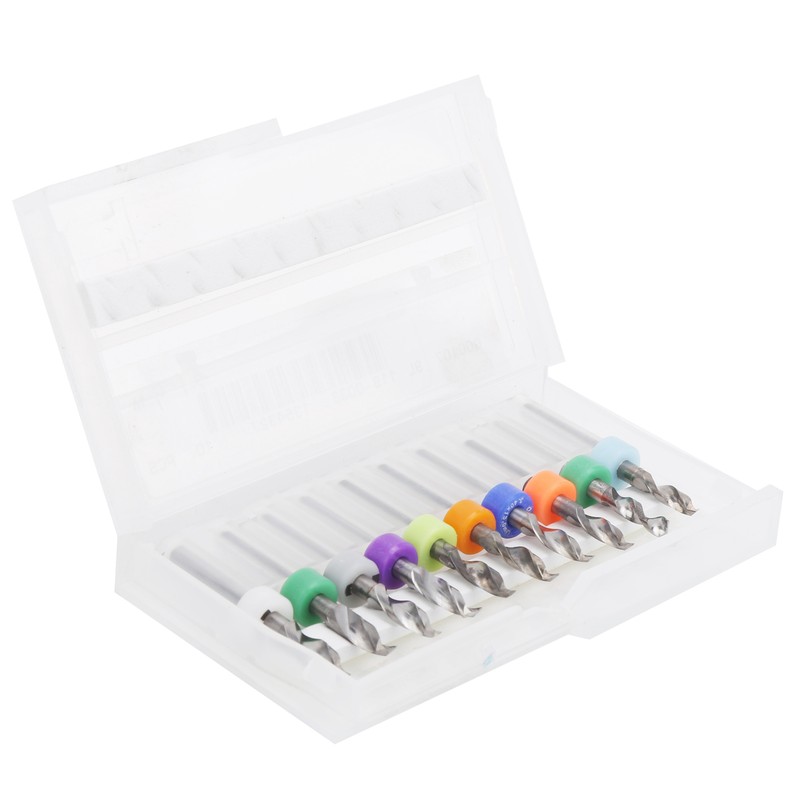 10PCS 3.1-4mm Hard Alloy Bit Micro Drill Bits Set Straight
