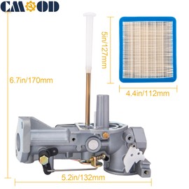 498298 Carburetor for Briggs & Stratton 495426 495951 492611 490533 692784 5 HP Carb 135202 130202 137202 135212 133202 134202 133212 112202 112231 112232 Carburetor with 491588S Air Filter