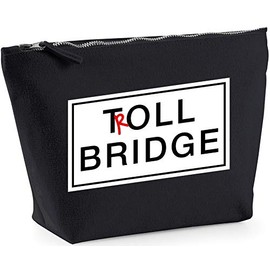 Hippowarehouse Troll bridge printed make up cosmetic wash bag 18x19x9cm