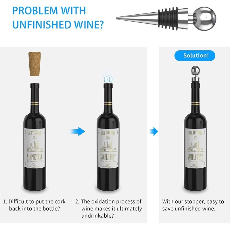 IPOW Wine Opener, Zinc Alloy Wine Bottle Opener, Wing Corkscrew
