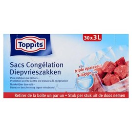Toppits Tieffrie Bags (25 x 27 cm 3L) Pack of 1 x 30 sachets)