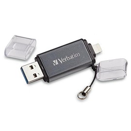 Verbatim 32GB Store ‘n’ Go Dual USB 3.0 Flash Drive for Apple Lightning Devices - Graphite