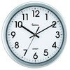 Impecca 12" Silent Wall Clock Non Ticking Sweep Movement, Metallic