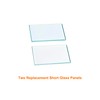 BAIDE HOME Replacement Short Glass Panels for Tabletop Gas Fire