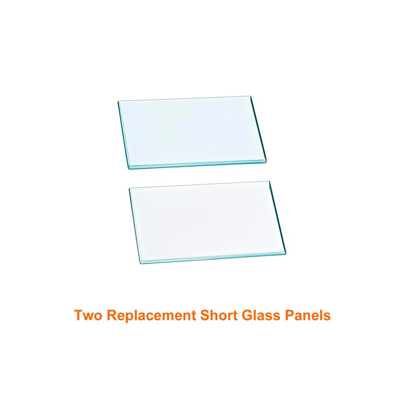 BAIDE HOME Replacement Short Glass Panels for Tabletop Gas Fire