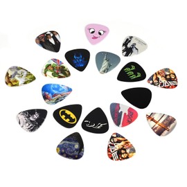Alnicov 100 púas de guitarra de estilo clásico para púas de guitarra eléctrica de bajo acústico (estilo aleatorio)