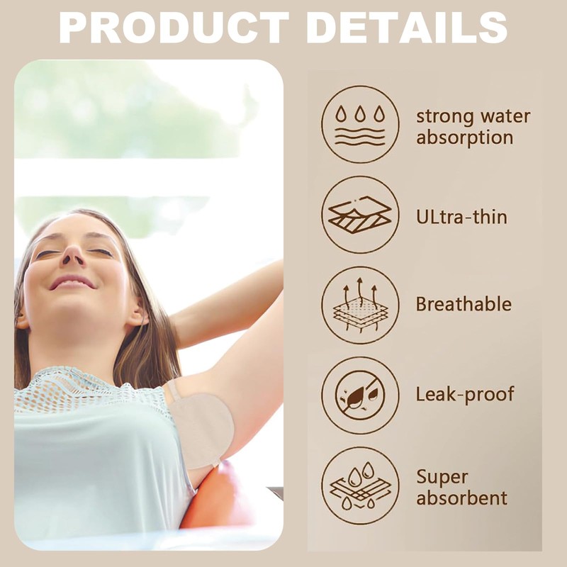 2 Pair Universal Armpit Sweat Pads Arm Pit Guards with
