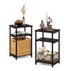 Furinno Just 3-Tier Metal Frame End Table with Storage Shelves,