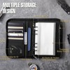 Kosibate Tactical Notebook Padfolio Ring Binders with 45 Sheets,Army Military