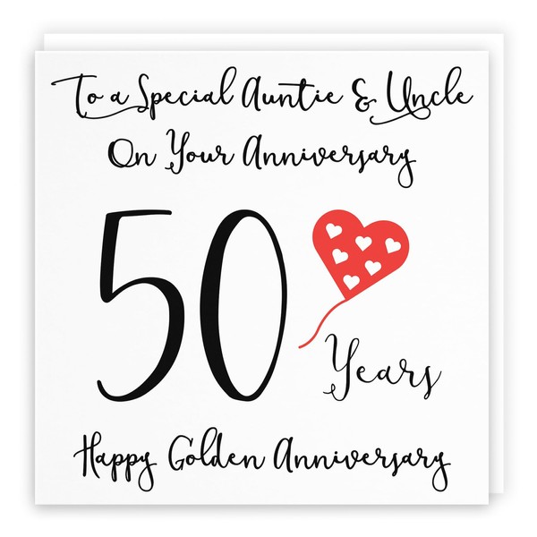 Hunts England - Auntie And Uncle 50th Anniversary Card -