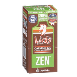 Licks - Zen Calming Treats for Dogs - Dog Anxiety Relief - Dog Calming Aid - LiquiPaks - 15 Use - Braised Beef