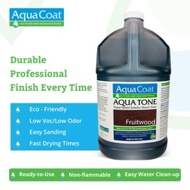 Aqua Coat Aqua Tone Water-Based Wood Stain (Gallon, Fruitwood)