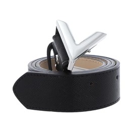 VALENTINO Belt W120 Nero / Argento - can be shortened, Nero / Argento, W120