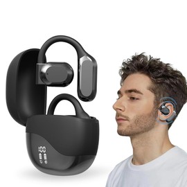 Language Translator Earbuds, 3-in-1 OWS Earbud Translator in Real Time Two-Way with Two Years Free Subscription, 144 Languages Ai Headphones Language Translation for Android iOS (Black)