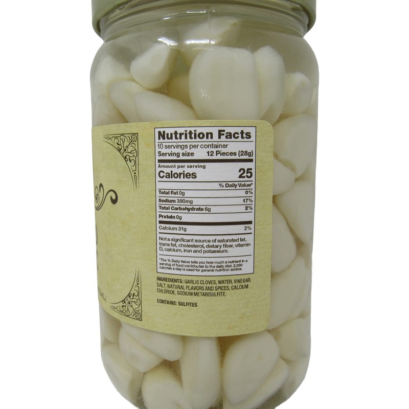 Buc-ee's Pickled Garlic in a Resealable Jar, Gluten Free, No