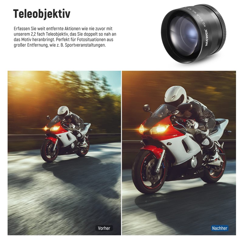NEEWER 58 mm Lens and ND Filter Set Wide Angle