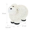 Relaxdays Sheep Garden Figurine, Weatherproof Decorative Figurine, Polyresin, H x