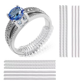 Henyall 12Pcs Ring Size Adjuster,Invisible Ring Size Adjuster Set for Loose Rings,Ring Sizer Uk,Transparent Resizer for Most Type of Rings (4 Sizes)