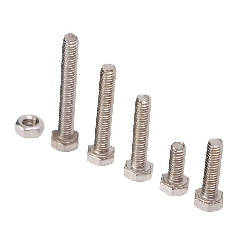 200PCS Hex Bolts Screw 304 Stainless Steel Anti Oxidation Metric