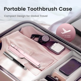 MOPIKO Travel Electric Toothbrush with Case, Sonic Electric Toothbrush for Adults, Travel Toothbrush Set, Rechargeable Power Electric Toothbrushes