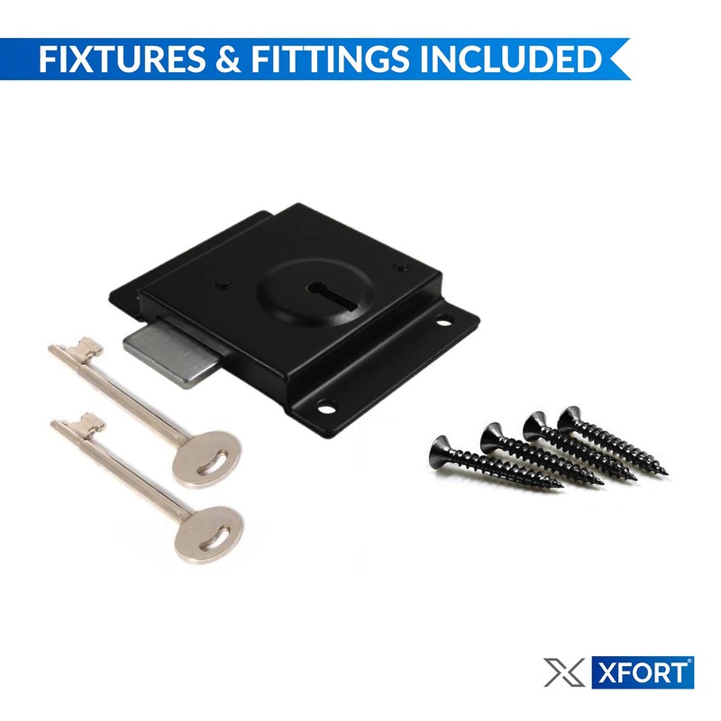 XFORT® Traditional 4” x 3” Rim Press Lock, Surface Mounted