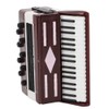 Mini Accordion Model,6cm 2.36in Miniature Accordion Model,Desktop Decoration,Wooden Red Accordion