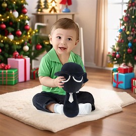 Kouipoie S-prunki Plush Toy,9.8" Funny S-prunki Plushies For Games Fans,Super Soft Collectible Stuffed Toy,Valentine's Day Birthday Gifts For Boys Girls And Fans Aged4 5 6 7 8 9 10+Years Old.(Black)