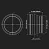 8" to 4" Inch / 200 to 100 mm Round