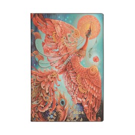 Paperblanks Flexi 12 Month Calendar 2024 Firebird Vertical - Mini (140 x 95) French
