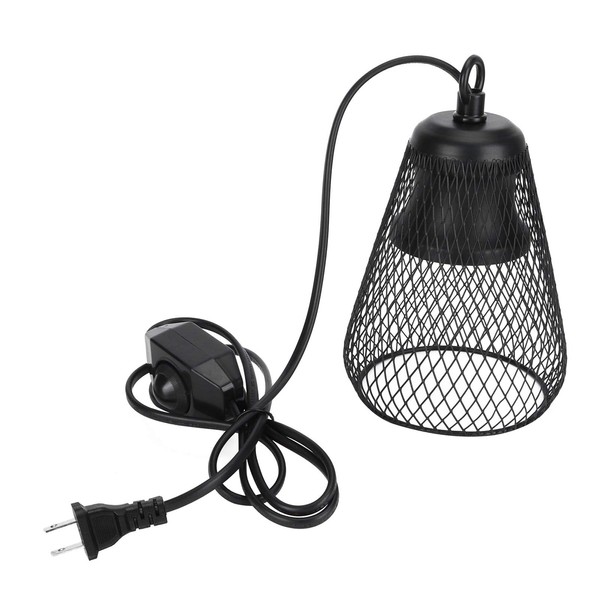 E27 Reptile Light Lampshade, Metal Reptile Anti-Scald UVA/UVB Light Lampshade