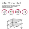 Metaltex Palio Lava corner cabinet insert 2-level 25x25x19cm TouchTherm, black,