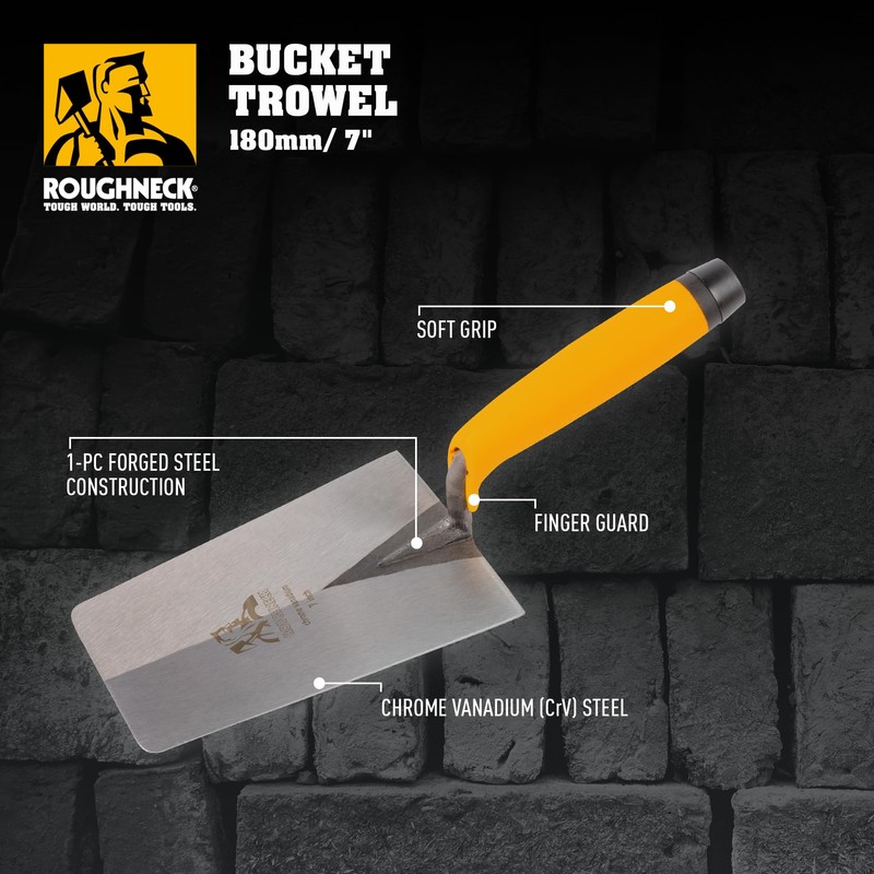 ROUGHNECK® ROU51070 CRV Steel Bucket Trowel 7" (180mm)