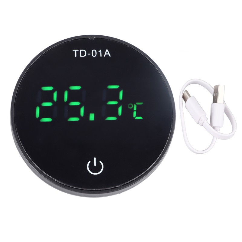 Aquarium Digital Thermometer Accurate LED Display Touch Screen USB Rechargeable