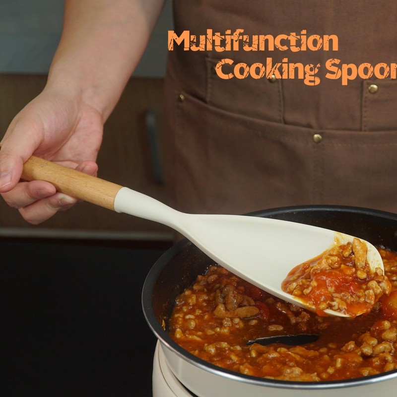 Large Silicone Kitchen Utensils Set, 6 PCS Nonstick Cooking Utensils
