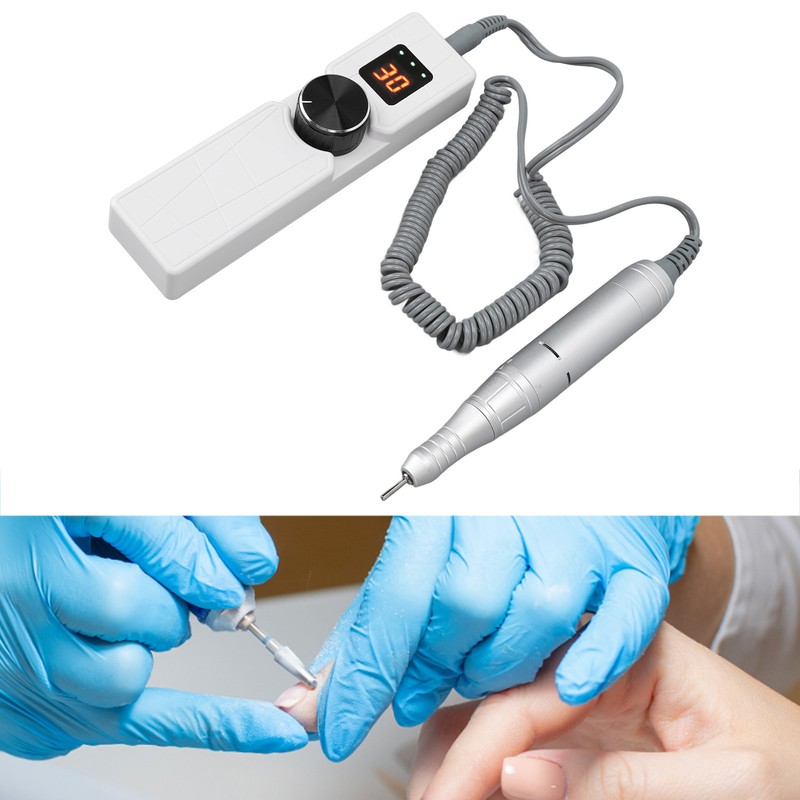 LCD Nail Drill Machine Portable USB Charging Adjustable Electric Nail