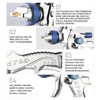 ENDOZER Professional HVLP Spray Gun Set Gravity Feed Air Spray