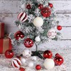 44pcs Red and White Christmas Baubles Shatterproof Christmas Ball Ornaments