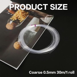 Clear Nylon Invisible Thread String for Hanging Christmas Ornaments, Bracelet Making, Sew Hobby, Clear Beading Thread with Bead (0.25mm)