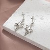 ZRU Sterling Silver Drop Earrings for Women, Star Celestial Rotate