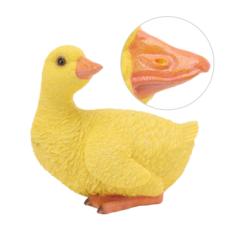 Duck Ornament Resin Weather Resistant Cute Vivid Expression Duck Statues