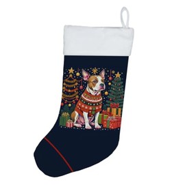 Caroline's Treasures DAC1088CS Pit Bull Terrier Christmas Christmas Stocking Fireplace Hanging Stockings Christmas Season Party Decor Family Holiday Decorations