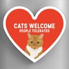 Global Designs Ginger Tabby Cats Welcome People Tolerated Katie Pearson