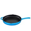 Bruntmor 12'' Blue Pre-seasoned Cast Iron Frying Pan, 12 Inch