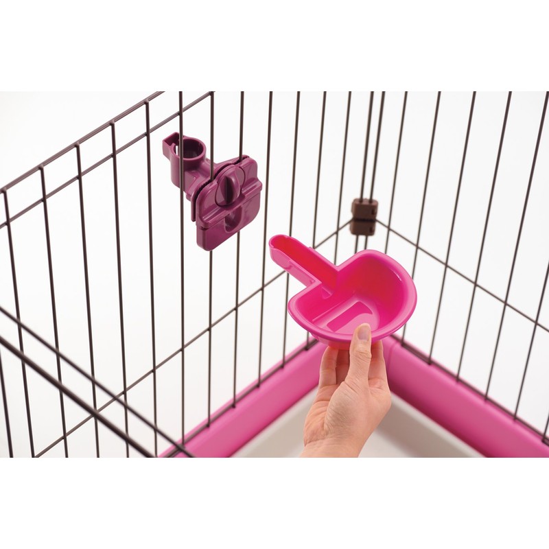 Richell Water Dish , safety pink