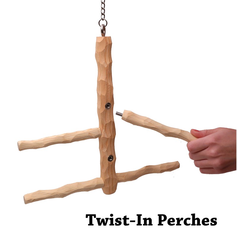 NU Perch Parrot Tree Swing for Cage (Small)