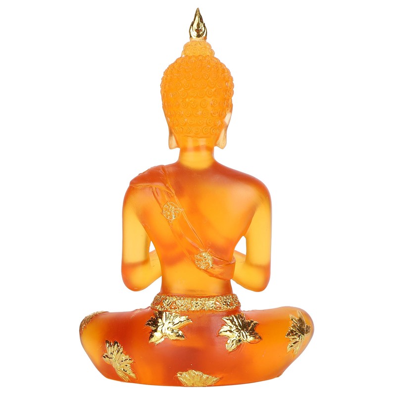 Transparent Sitting Buddha Statue Resin Buddha Figurine Sculpture Home Office