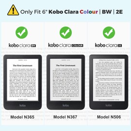 CoBak Case for 6" Kobo Clara Colour | BW | 2E - Premium PU Leather Smart Cover with Auto Sleep/Wake,Baby Blue