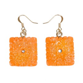 Cheese Cracker Earrings – Fun, Snack-Inspired Fashion Earrings